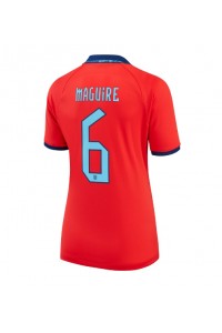 Englanti Harry Maguire #6 Jalkapallovaatteet Naisten Vieraspaita MM-kisat 2022 Lyhythihainen